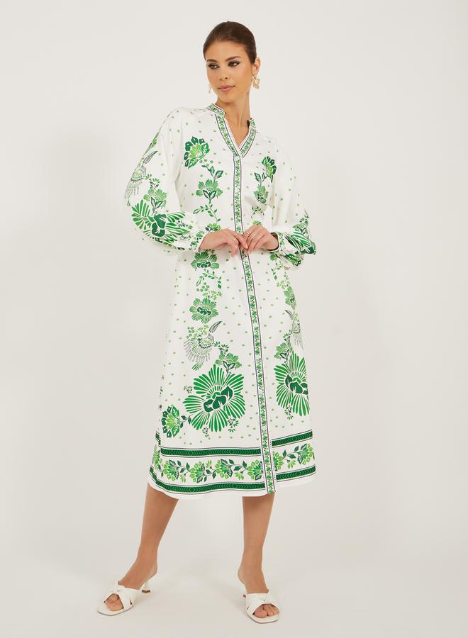 Styli Floral Print Midi Dress - Image 3