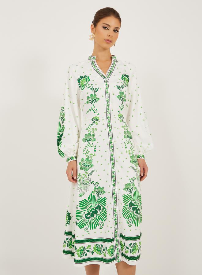 Styli Floral Print Midi Dress - Image 2