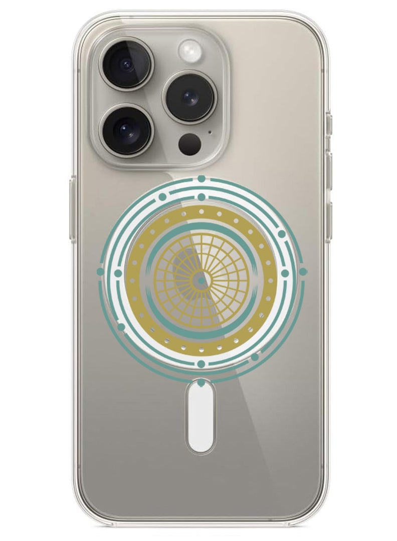 Theodor Magnetic Case for iPhone 15 Pro 6.1-inch Compatible with MagSafe Wireless Charging, Shockproof Phone Bumper Cover Mandala 2 - Image 1