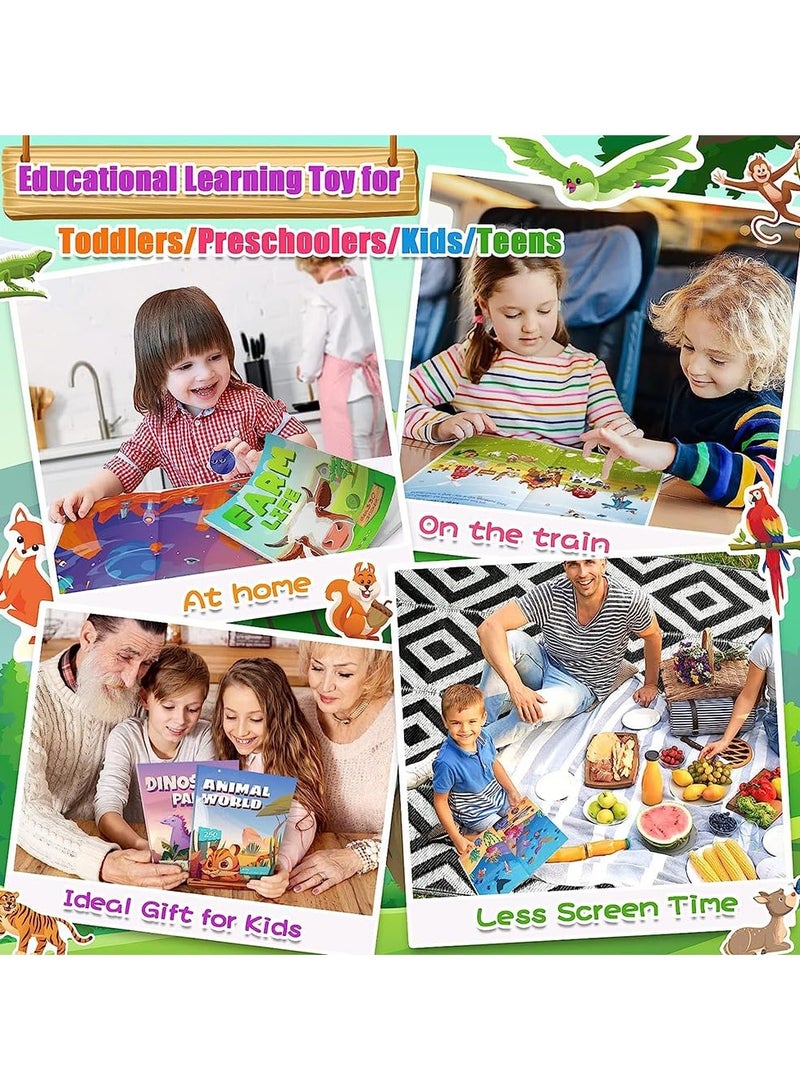 يونيكبيبي كتاب ملصقات 250 قطعة، موضوع رحلة عبر الكون مع 8 مشاهد فضائية، فن ملصقات بدون فوضى للأطفال، مجموعة أنشطة يدوية، لعبة تعليمية، كتاب أنشطة محمول للسفر، ملصقات ممتعة للأطفال الصغار، كتاب ترفيهي مقاوم للماء، هدية للأولاد والبنات - Image 2