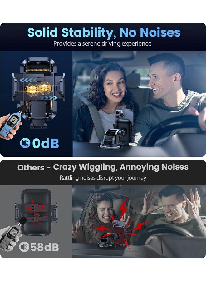 VICSEED Car Phone Holder Mount [True Strongest Suction & Military Grade] Dashboard Windshield Vent Universal Cellphone Truck Boat Stand Heavy Duty For Iphone Samsung Google Other Smartphones - Image 3
