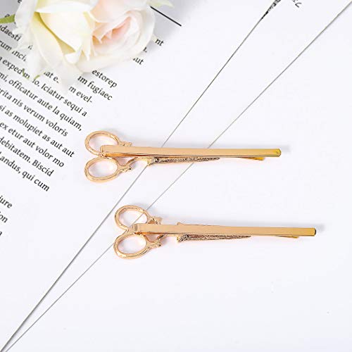 Fdesigner Leiothrix Hot Alloy Golden Scissor Hair Clips for Women and Girls Apply to Any Occasion (Two PCS in One Package) - Image 5