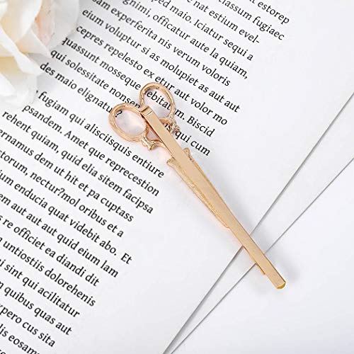 Fdesigner Leiothrix Hot Alloy Golden Scissor Hair Clips for Women and Girls Apply to Any Occasion (Two PCS in One Package) - Image 3