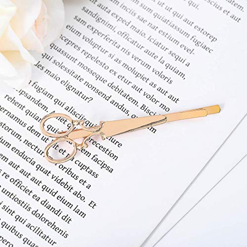 Fdesigner Leiothrix Hot Alloy Golden Scissor Hair Clips for Women and Girls Apply to Any Occasion (Two PCS in One Package) - Image 4