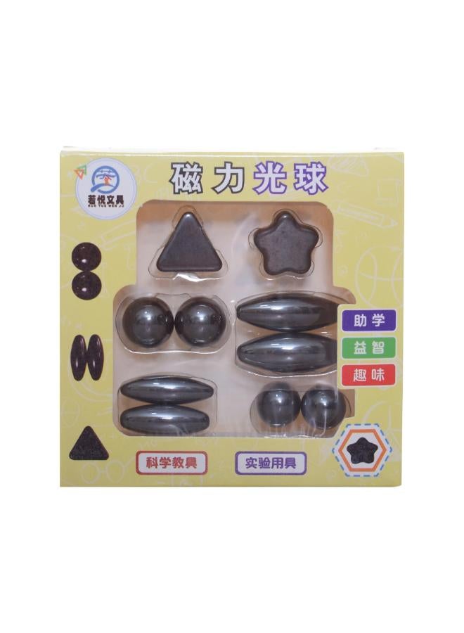 مجموعة ألعاب مغناطيسية متعددة الأشكال 10 قطع 30×28×28 سم أسود