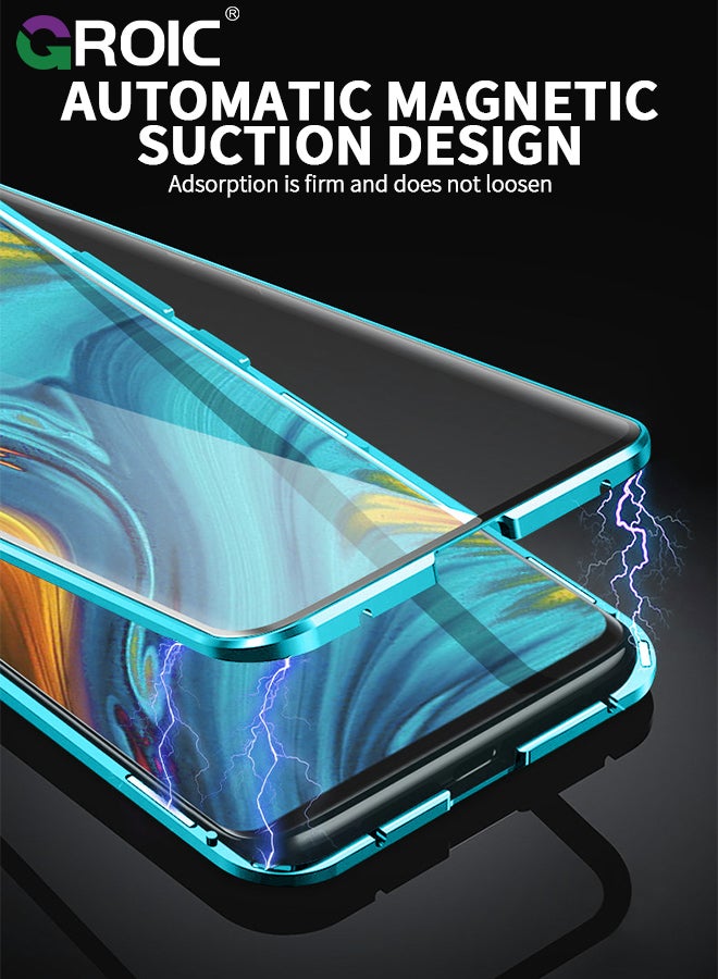 GROIC For Samsung Galaxy S24 Plus Case,360 Degree Front and Back Tempered Glass Cover,Magnetic Adsorption Metal Bumper Phone Shell,Double Sided Tempered Glass Case for Galaxy S24 Plus 6.6 inch - Image 2