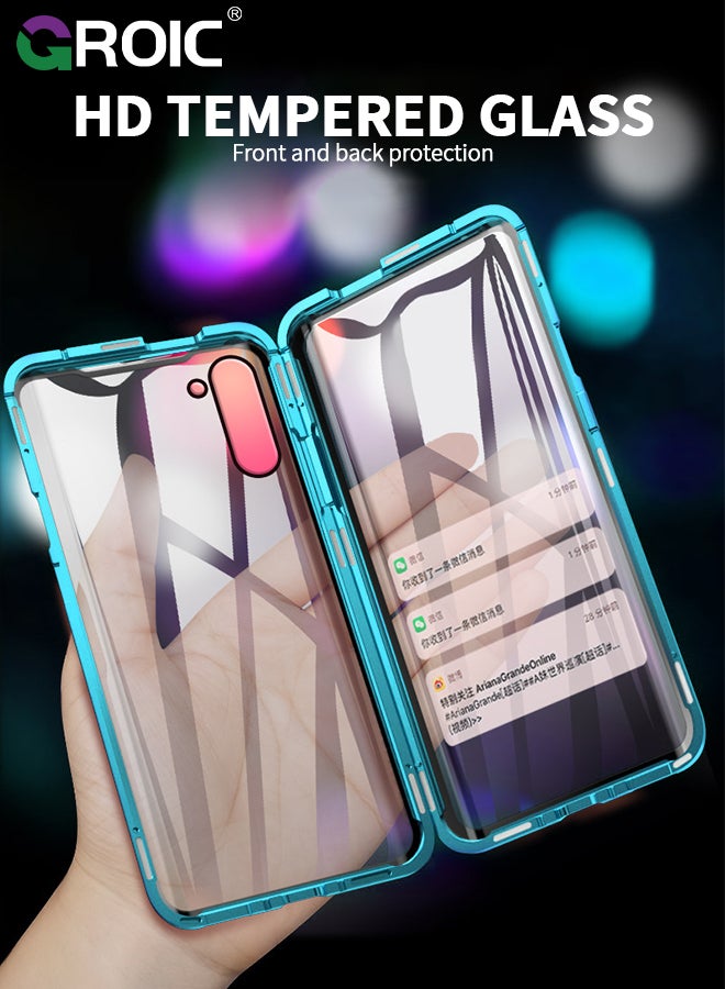 GROIC For Samsung Galaxy S24 Plus Case,360 Degree Front and Back Tempered Glass Cover,Magnetic Adsorption Metal Bumper Phone Shell,Double Sided Tempered Glass Case for Galaxy S24 Plus 6.6 inch - Image 4