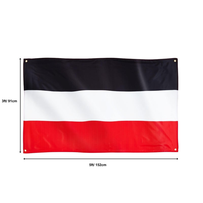 Runesol German Empire Flag, 91x152cm, 3ft x 5ft, 4 Grommets, Eyelet In Every Corner, Tricolour, German Coat of Arms, German Eagle, Premium Flags, Inside, Outside, Vivid Colours - Image 2