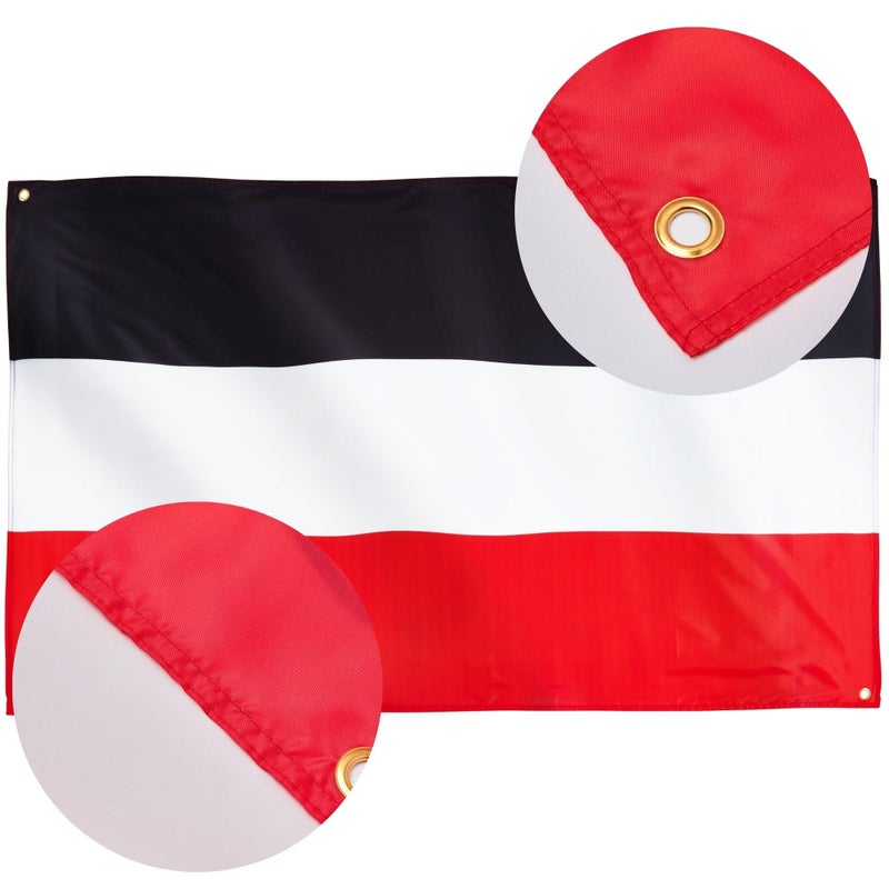 Runesol German Empire Flag, 91x152cm, 3ft x 5ft, 4 Grommets, Eyelet In Every Corner, Tricolour, German Coat of Arms, German Eagle, Premium Flags, Inside, Outside, Vivid Colours - Image 4