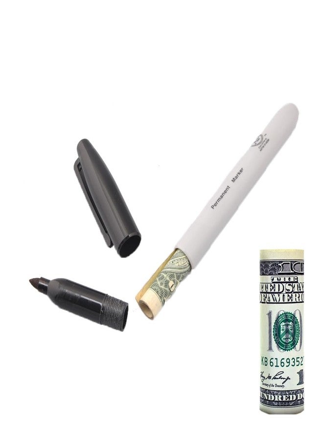 Secret Stash Fake Pen Diversion Safe Marker (1 Pack) - Realistic Pen Diversion Safe - Hidden Secret Compartment Decoy Permanent Marker - Hide And Store Money Waterproof Storage Cash Holder Container Lock - Image 1