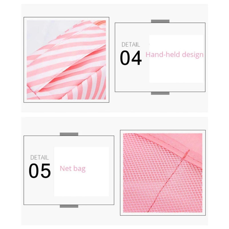 Kalitus Womens Zipper Makeup Organizer Travel Toiletry Waterproof Bag20 X 15 X 9 cm Multi Color - Image 4