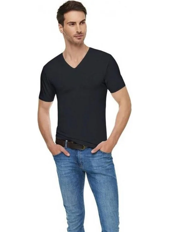 Tutku Elit Men's Elastane V-Neck T-Shit