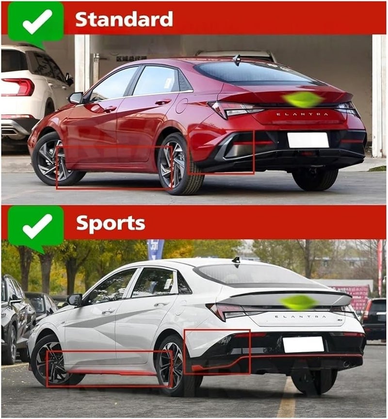 Hyundai Elantra 2023 2024 سدادات الطين واقيات الأجنحة اللون القياسي اكسسوارات السيارات - Image 4