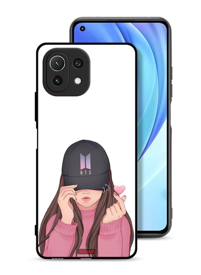 Tolwak Xiaomi Mi 11 Lite Protective Case Cover Girl Making Snap - Image 1