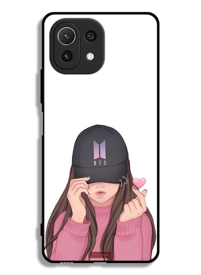 Tolwak Xiaomi Mi 11 Lite Protective Case Cover Girl Making Snap - Image 2