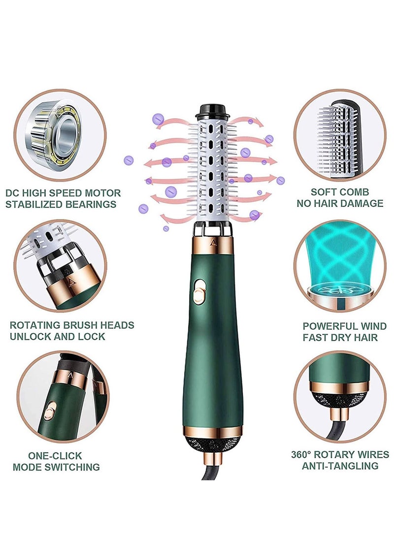 KASTWAVE Hair Dryer Brush Kit 4 in 1 Salon Styler Hair Dryer Volumizer Hot Brush Three Interchangeable Air Styler Negative Ion Blow Dryer Brush Curling Iron - Image 5