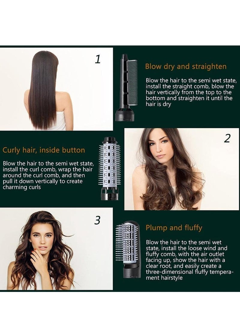 KASTWAVE Hair Dryer Brush Kit 4 in 1 Salon Styler Hair Dryer Volumizer Hot Brush Three Interchangeable Air Styler Negative Ion Blow Dryer Brush Curling Iron - Image 2