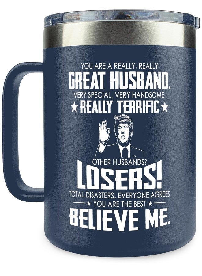 KATLADIZ Gifts for Husband - Husband Gifts from Wife - Wedding Anniversary, Birthday, Fathers Day Gift for Him - Love Gift Ideas for Him - 14 Oz Stainless Steel Coffee Mug - Image 1
