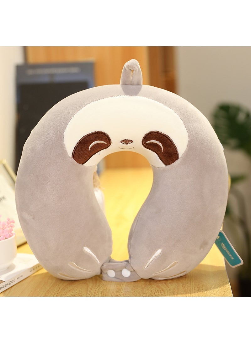 Generic - Cute Cartoon Slow Rebound Memory Foam Unicorn Sloth U-Shaped Pillow Sloth - Image 1
