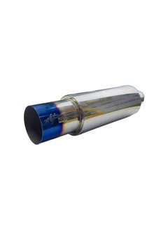WINCA Exhaust Muffler, 2.5" Inlet Outlet Exhaust Tip Pipe 63mm Stainless Steel Universal Exhaust Muffler for Most Cars, Sedans, and Trucks (127 FH 37)  - Image 1