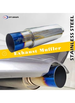 WINCA Exhaust Muffler, 2.5" Inlet Outlet Exhaust Tip Pipe 63mm Stainless Steel Universal Exhaust Muffler for Most Cars, Sedans, and Trucks (127 FH 37)  - Image 2