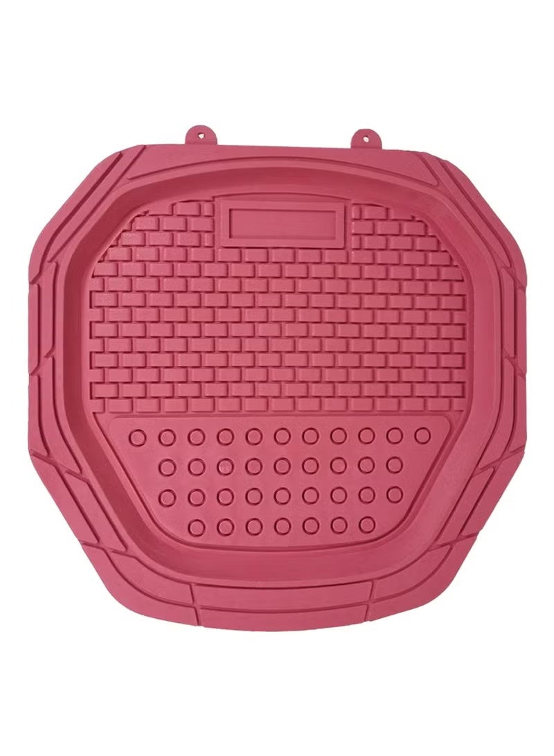 3XR Universal Car Floor Mat Set, Non-Skip, High-Quality PVC, All-Season, 5 Pcs - Maroon - Image 5