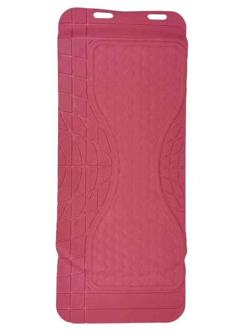 3XR Universal Car Floor Mat Set, Non-Skip, High-Quality PVC, All-Season, 5 Pcs - Maroon - Image 4