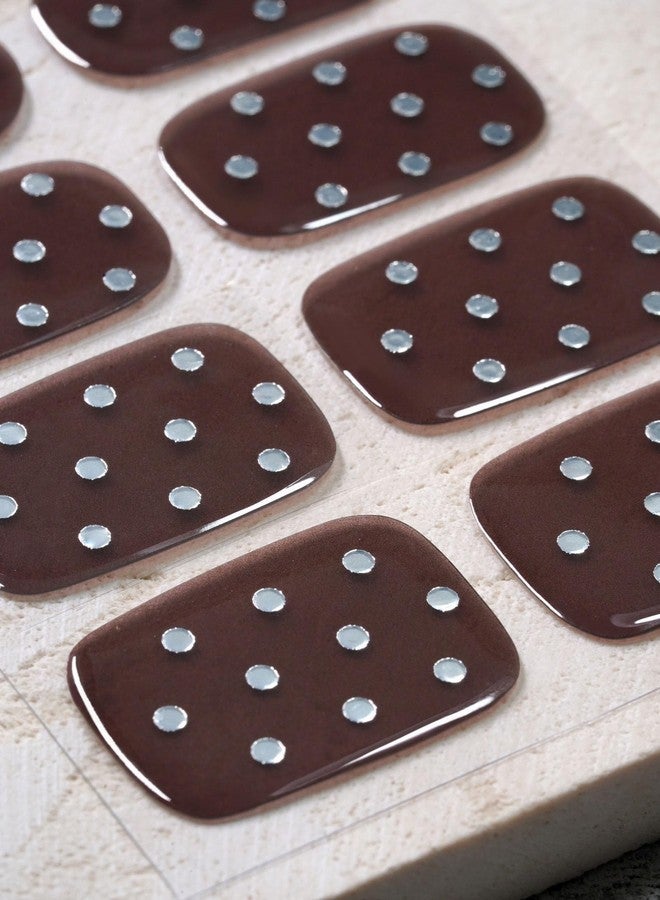 Beaolata Real Gel Nail Strips (No UV Light Needed) - 44Pcs Salon Quality Nail Stickers - Long Lasting Polish Wraps for Women, Easy Apply & Remove (Starry Clay Brown) - Image 4