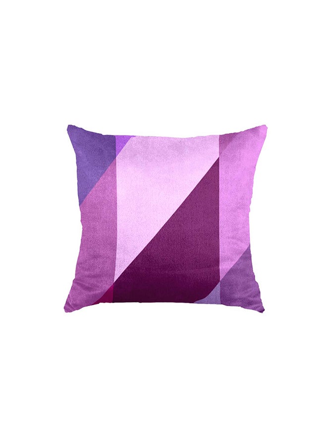 RIZARIES SuperSoft Purple Mist Abstract Geo Throw Cushion - Image 1