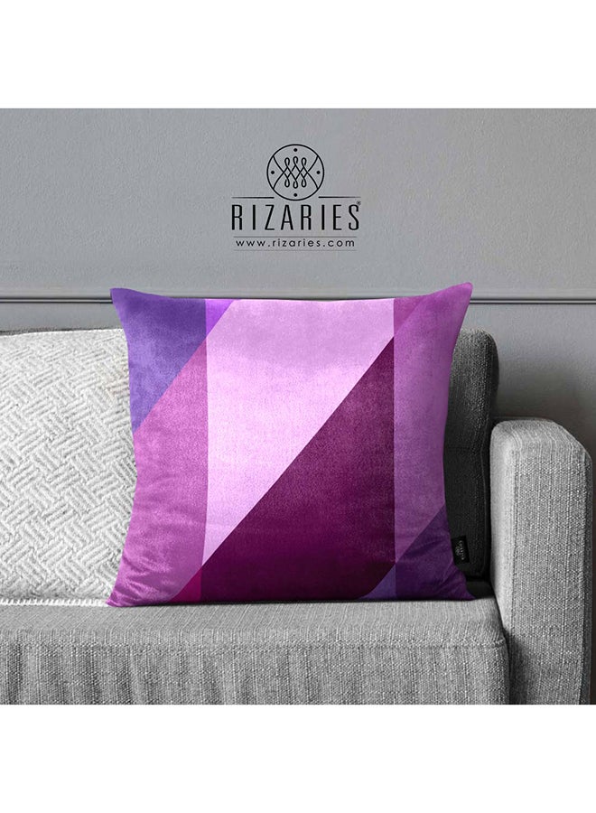 RIZARIES SuperSoft Purple Mist Abstract Geo Throw Cushion - Image 2