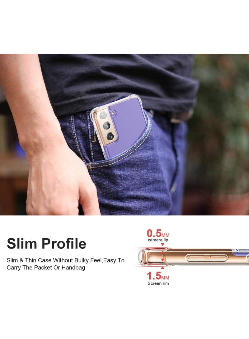 Magnetic Phone Case for Samsung Galaxy S21+  5G Clear Shockproof Airbag Bumper Protective Cover, Hybrid Design Hard PC Back and Flexible TPU Frame, Compatible with Magsafe Charging - Image 2