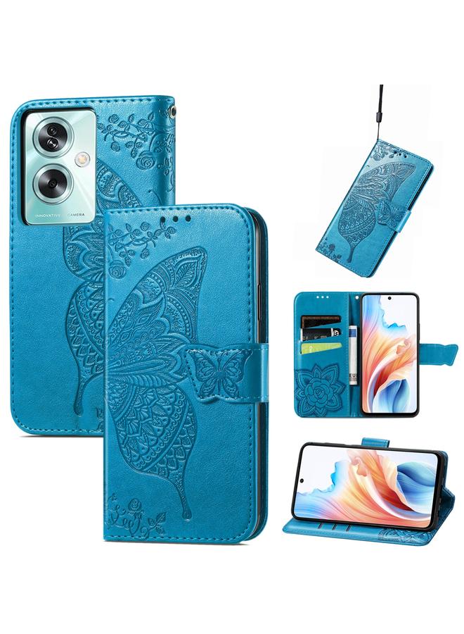 S-TOP Case For OPPO A79 5G / A2 5G Butterfly Love Flower Embossed Leather Phone Case - Image 1