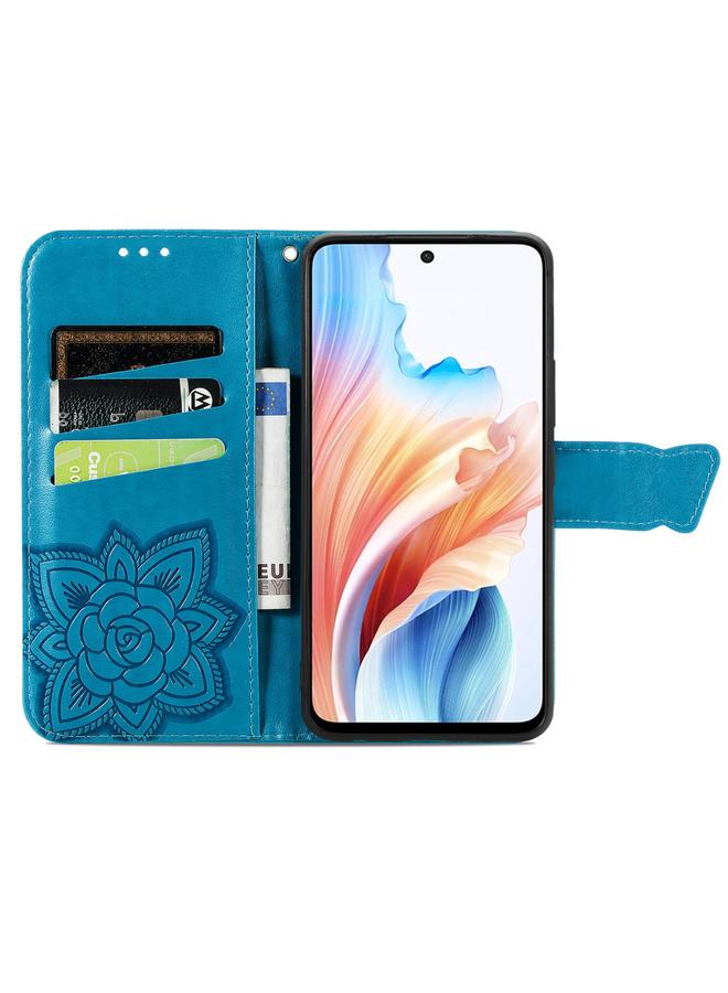 S-TOP Case For OPPO A79 5G / A2 5G Butterfly Love Flower Embossed Leather Phone Case - Image 3