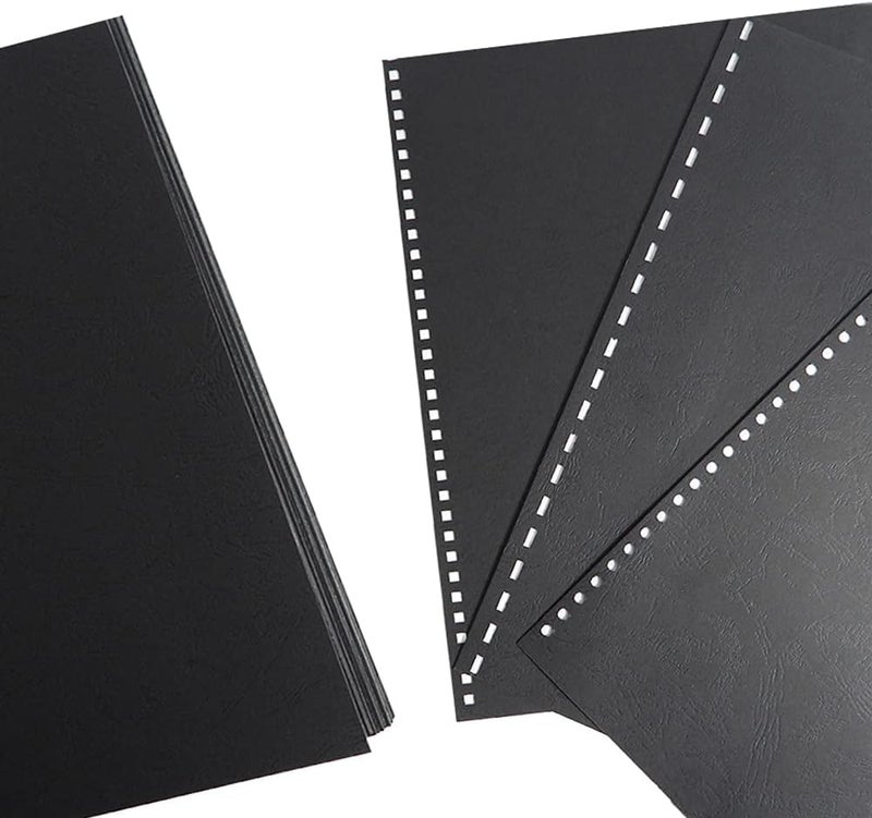 RAYSON 210g A4 Leather Binding Cover Book binding Cover Black 100 Sheets/Package - Image 2