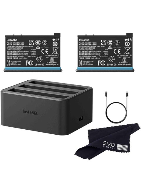 Insta360 X4 Battery2290mAh Fast Charge Hub BundleOnly X4 360 Camera 2 Batteries1 Charger