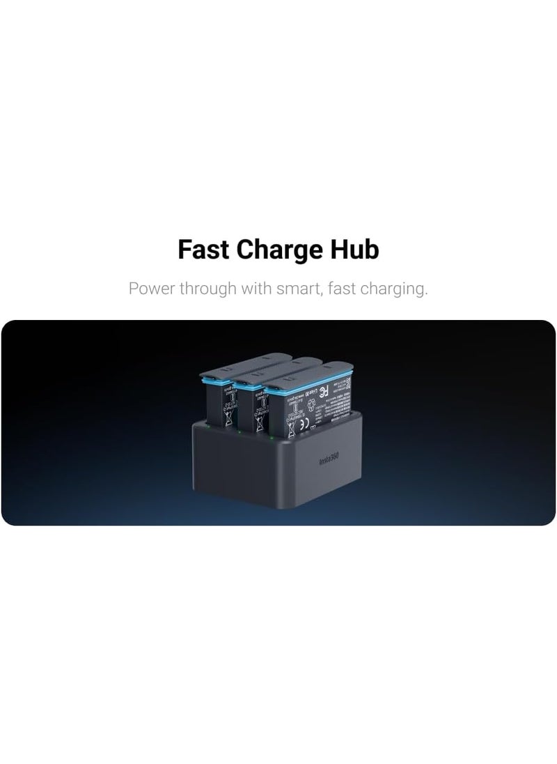 Insta360 Insta360 X4 Battery2290mAh Fast Charge Hub BundleOnly X4 360 Camera 2 Batteries1 Charger  - Image 4