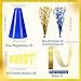 Rotatingpals 12 Pcs Blue Cheer Megaphone Bulk Plastic DIY Megaphone Party Accessory Cheerleading Centerpiece Decor for School Cheers Sports Match Game Outdoor ActivitiesShoutBlue Gold - Image 4