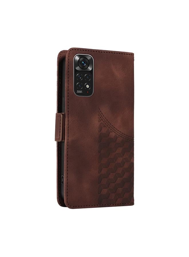S-TOP Case For Redmi Note 11 Pro 4G / 5G Global Embossed Rhombus Starry Leather Phone Case - Image 3