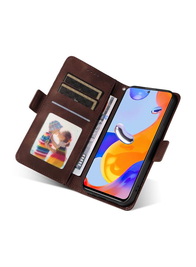 S-TOP Case For Redmi Note 11 Pro 4G / 5G Global Embossed Rhombus Starry Leather Phone Case - Image 4