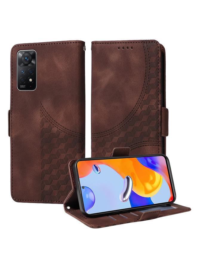 S-TOP Case For Redmi Note 11 Pro 4G / 5G Global Embossed Rhombus Starry Leather Phone Case - Image 1