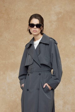 Manuka Technical Fabric Oversize Trench Coat Anthracite  - Image 5