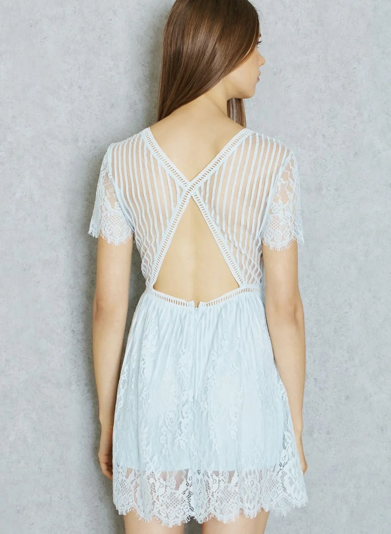 FOREVER 21 Cut Out Lace Dress