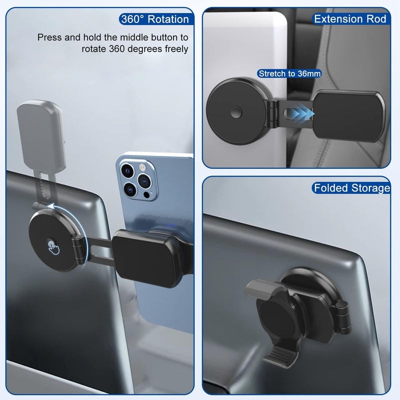 MAKINGTEC Tesla Magnetic Phone Mount, 360° Rotation Foldable Invisible MagSafe Compatible with iPhone Samsung - Image 5