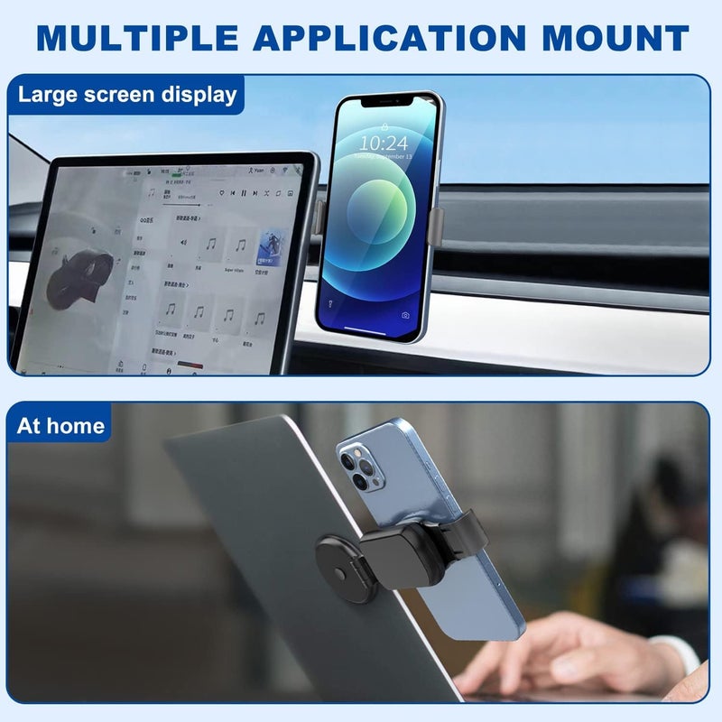 MAKINGTEC Tesla Magnetic Phone Mount, 360° Rotation Foldable Invisible MagSafe Compatible with iPhone Samsung - Image 2