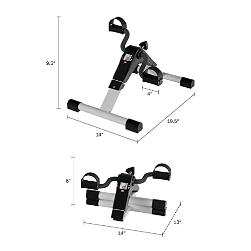 Wakeman Under Desk Bike Pedal Exerciser with Calorie Tracker and Adjustable Resistance - Mini Foldable Indoor Home Gym Exercise Equipment by Wakeman - Image 2