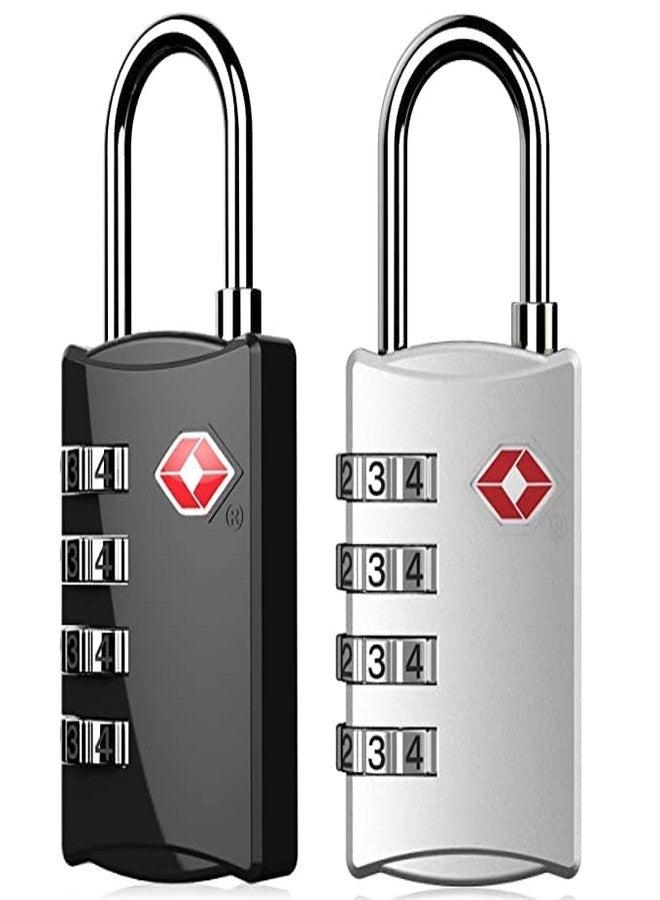 VENEKETY Set Of 2-309-Metal Tsa Approved Combination Lock For Luggage Bag Number Password Travel Locks(Black) - Image 1