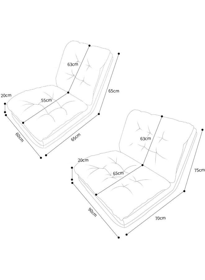 Adjustable Folding Floor Sofa With Back Support – Ideal For Bedrooms Dorms And Compact Spaces