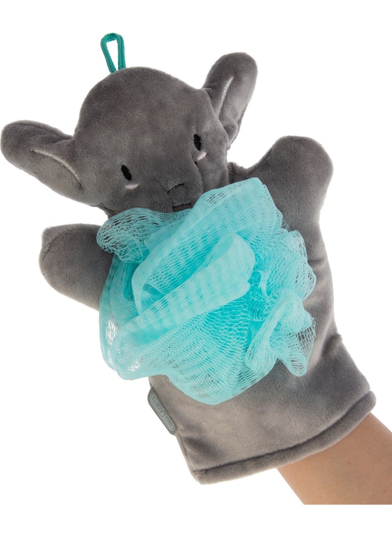 Baybjem - Babyjem Baby Bath Washcloth Gray Elephant ART-793 - Image 1