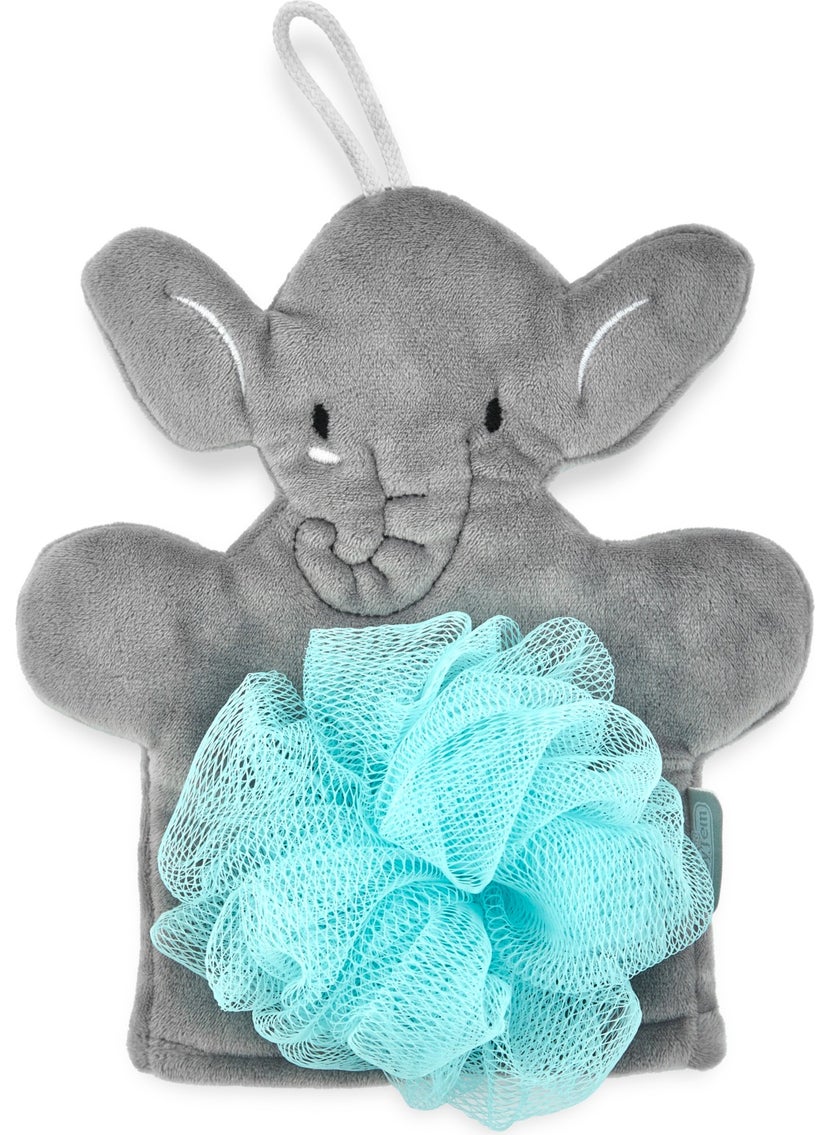 Baybjem - Babyjem Baby Bath Washcloth Gray Elephant ART-793 - Image 1