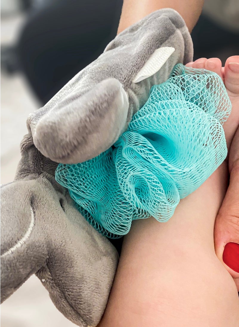 Baybjem - Babyjem Baby Bath Washcloth Gray Elephant ART-793 - Image 1